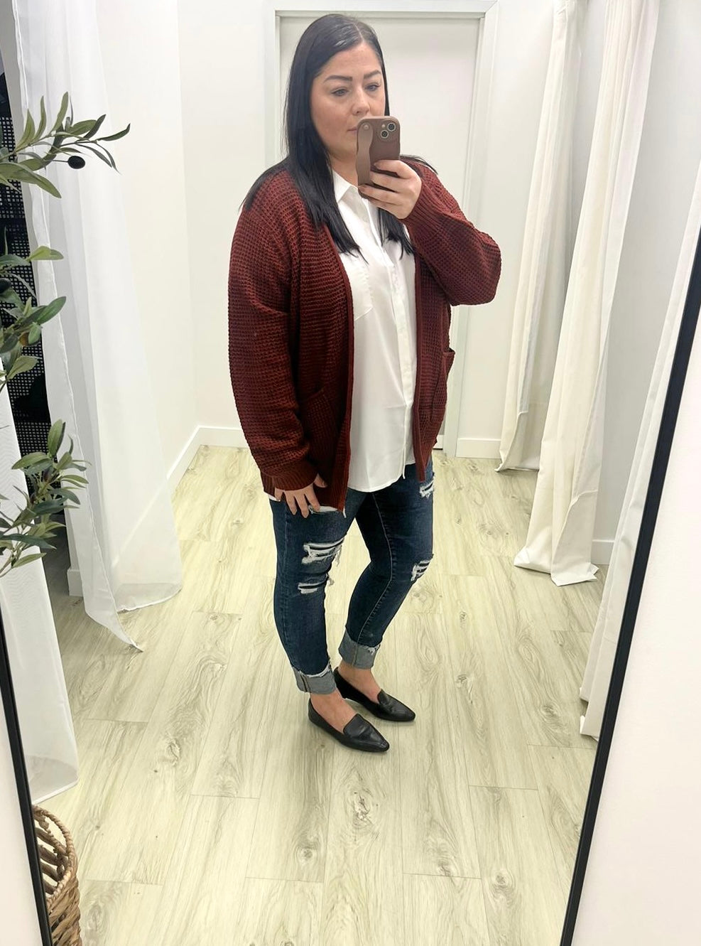 Satin Button Down (XL-2X)