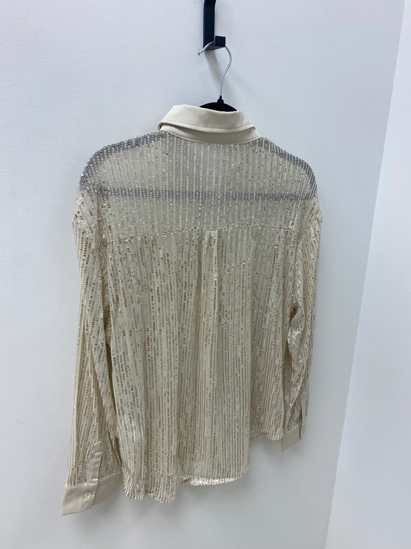 Oversized Sequins Button Down