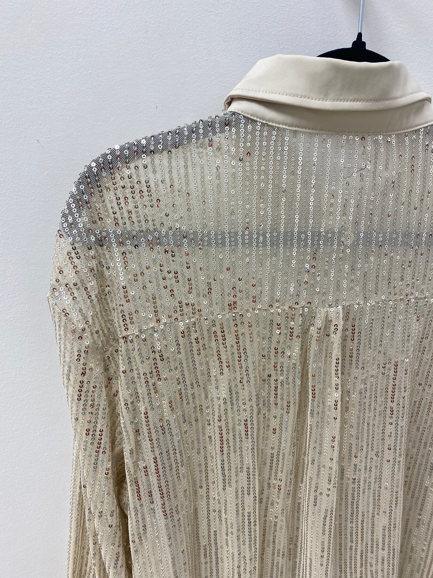 Oversized Sequins Button Down
