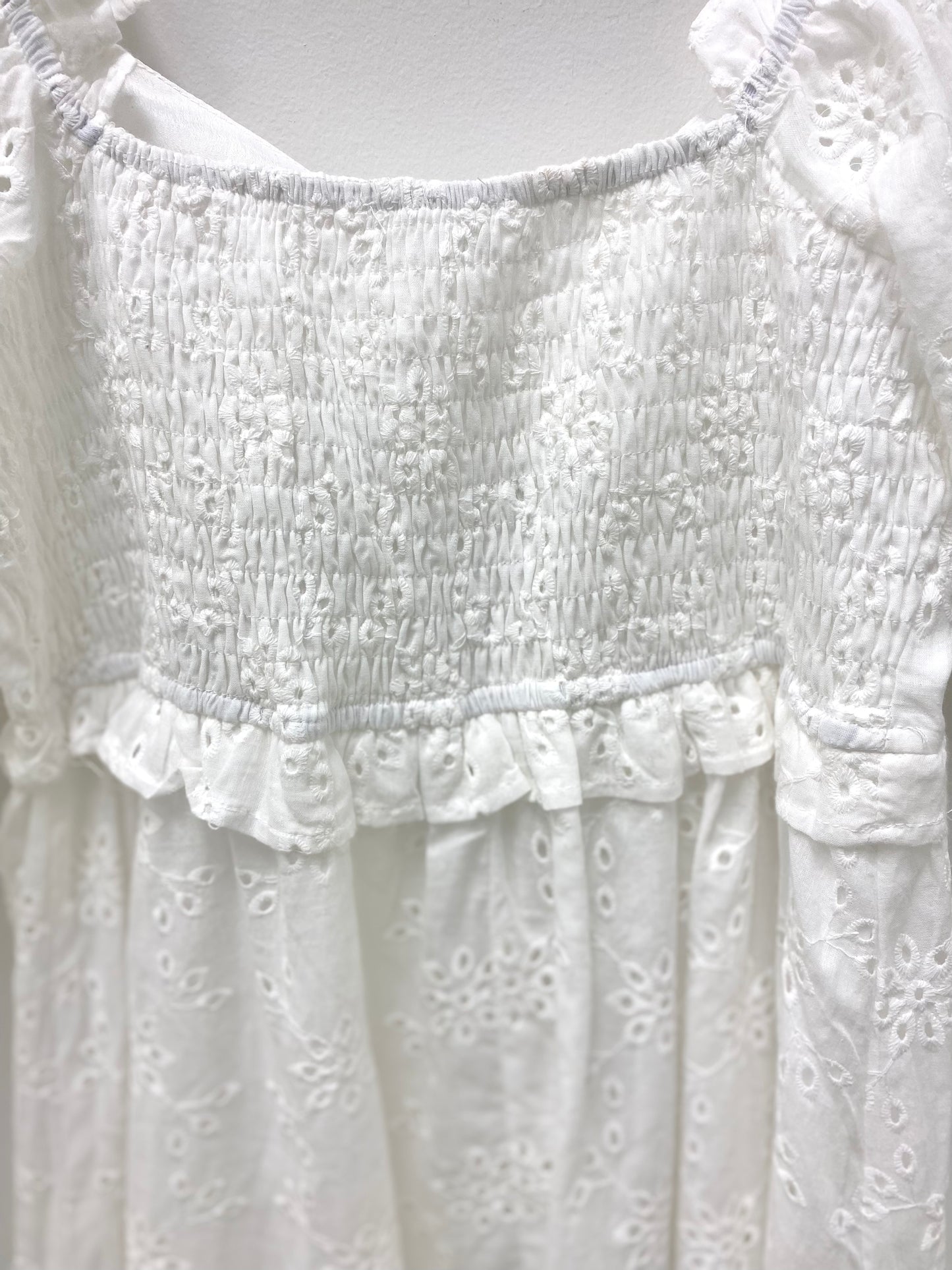 Eyelet Babydoll Mini Dress