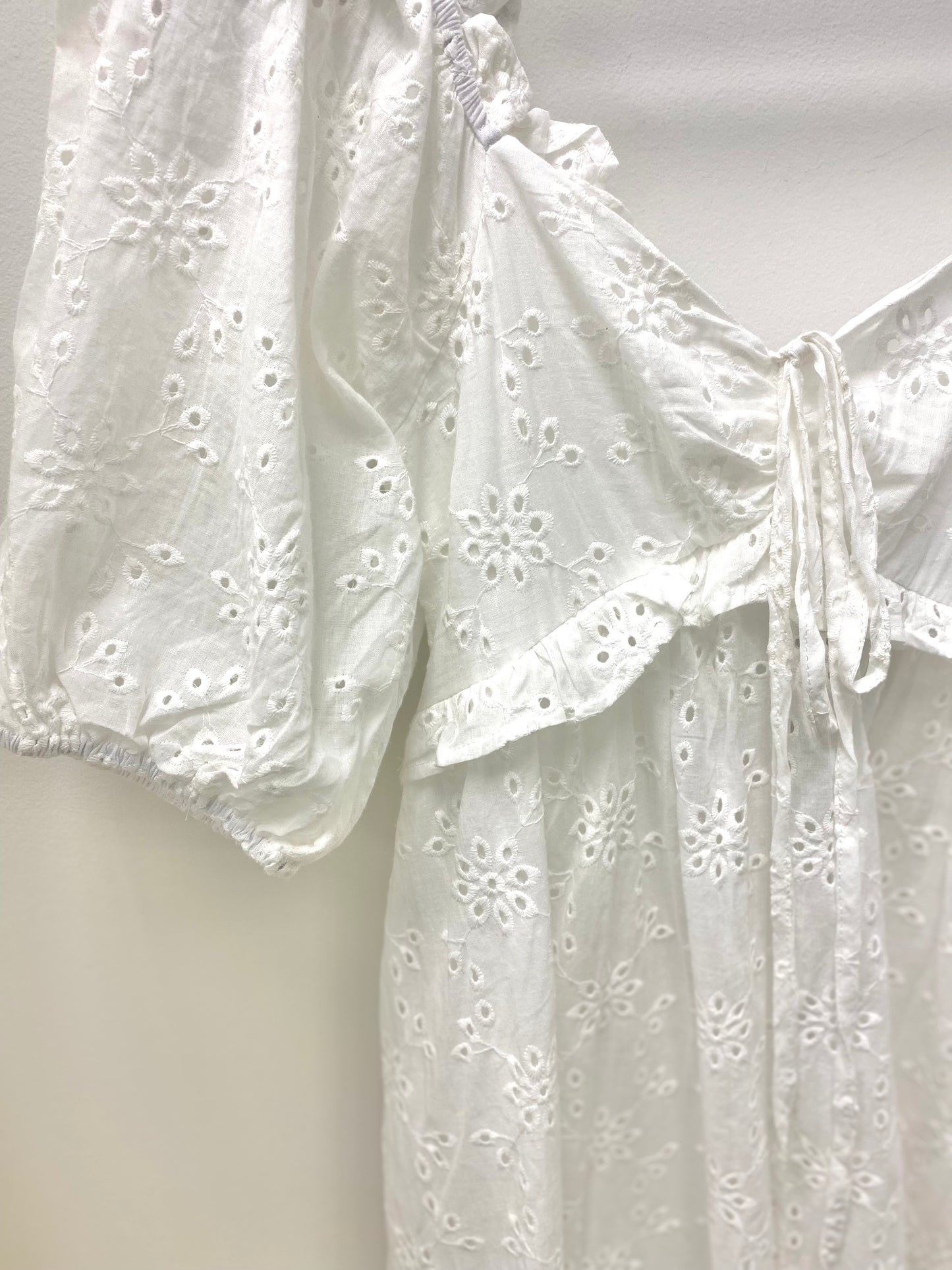 Eyelet Babydoll Mini Dress