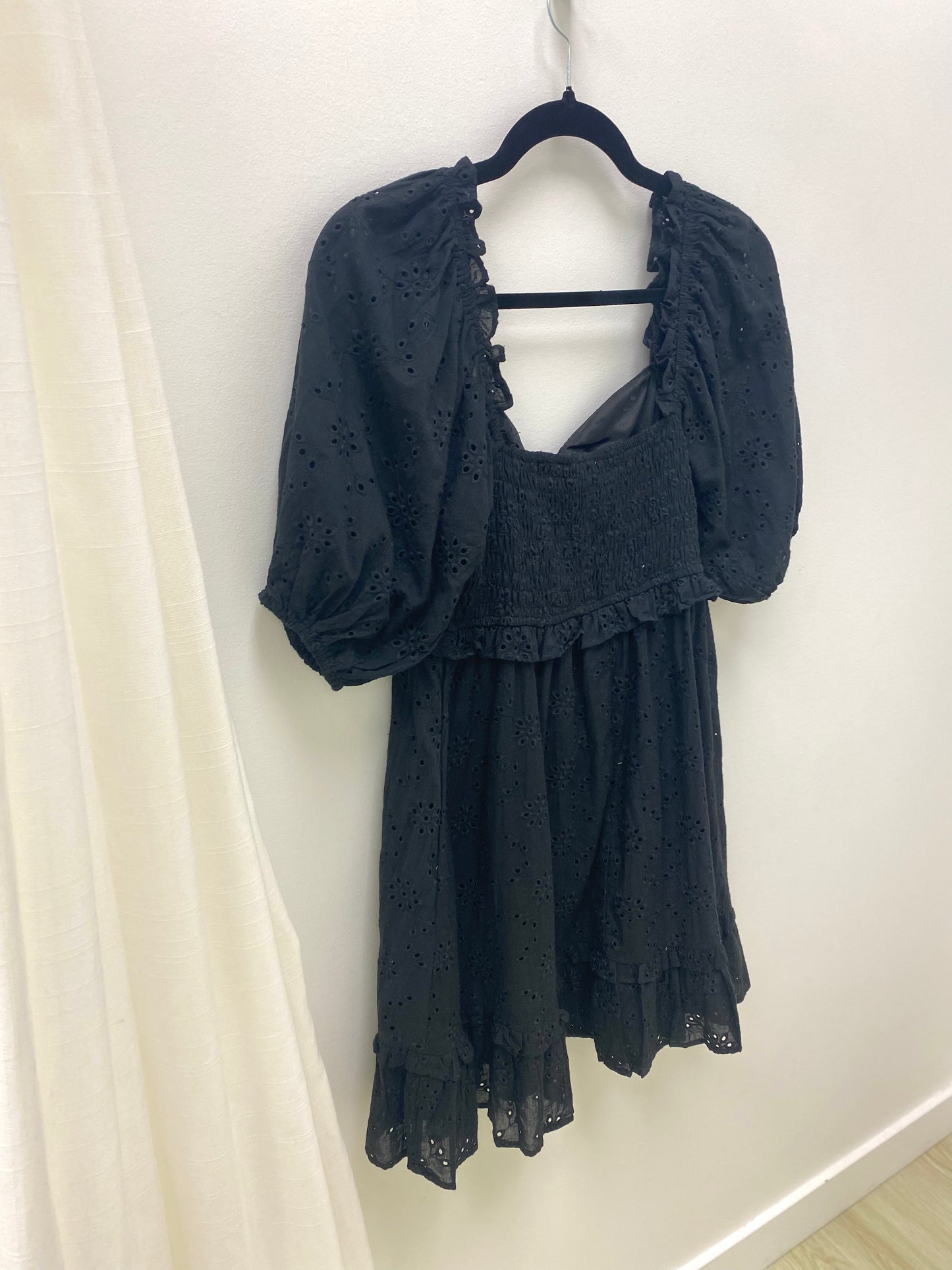 Eyelet Babydoll Mini Dress