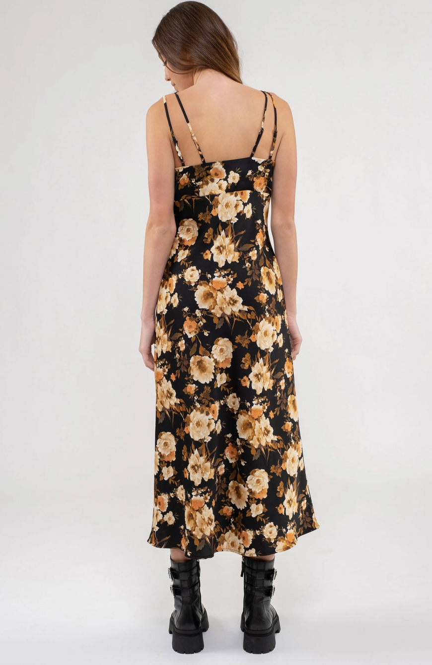 Floral print midi dress