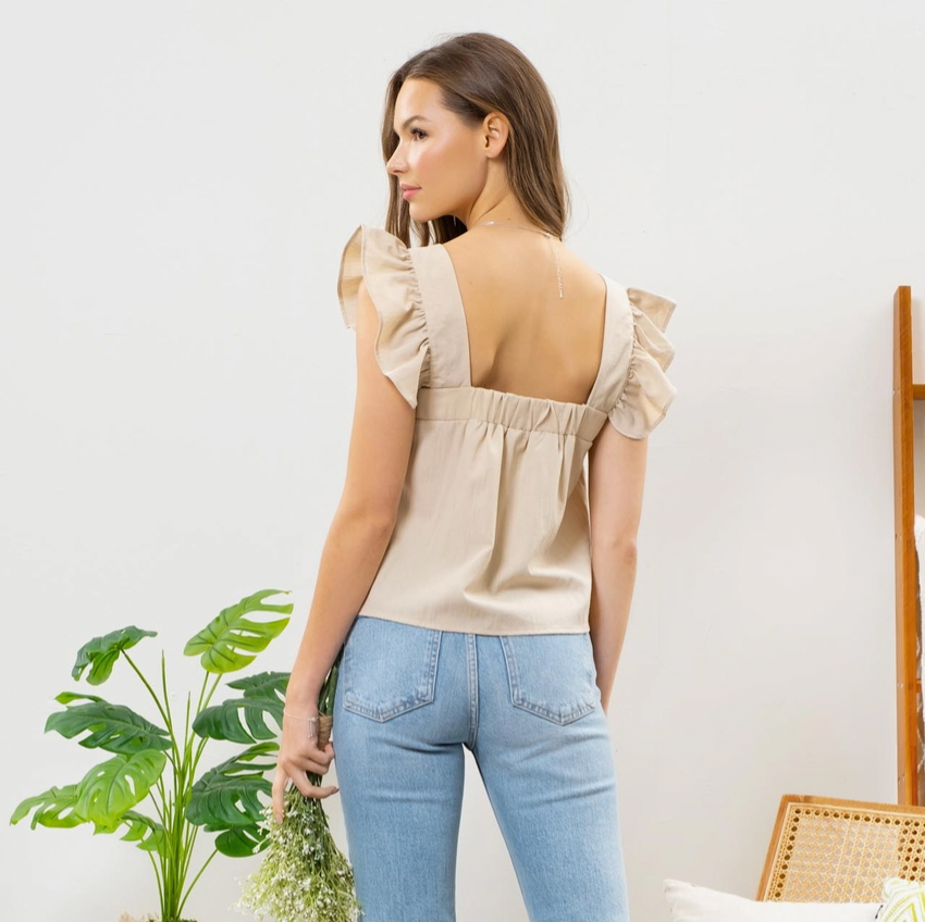 Flutter sleeve top