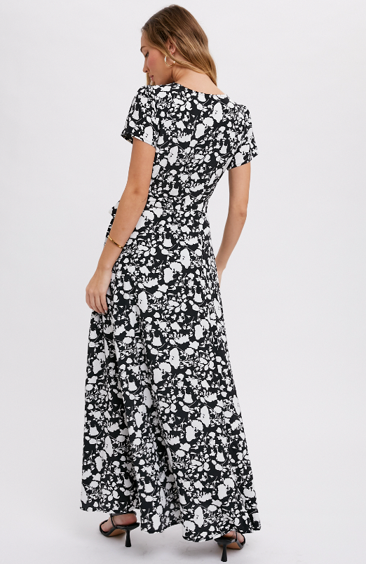 Women's floral wrap dress