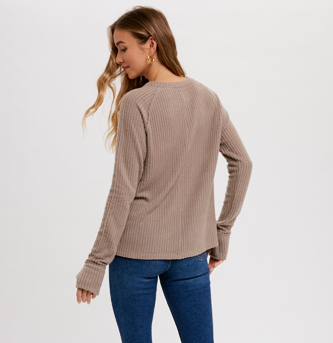 Waffle knit top