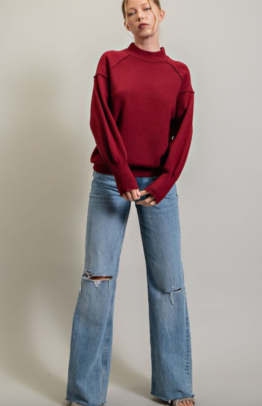 Luxe long sleeve sweater