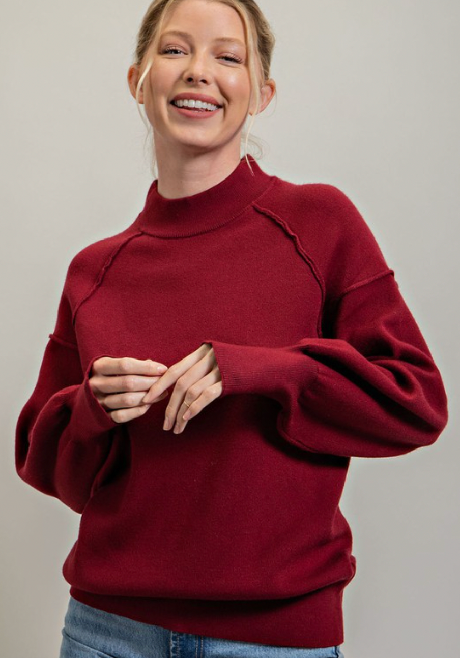 Luxe long sleeve sweater