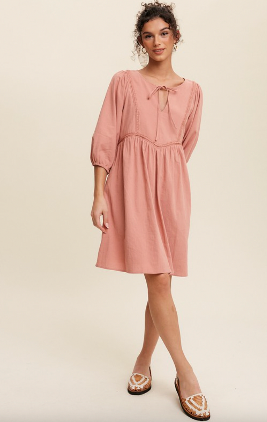 Front Tie Boho Dress