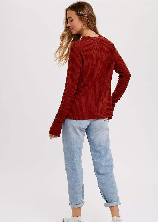 Soft Waffle Knit Top (3 Colours)
