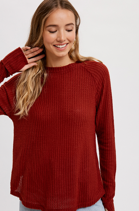 Soft Waffle Knit Top (3 Colours)