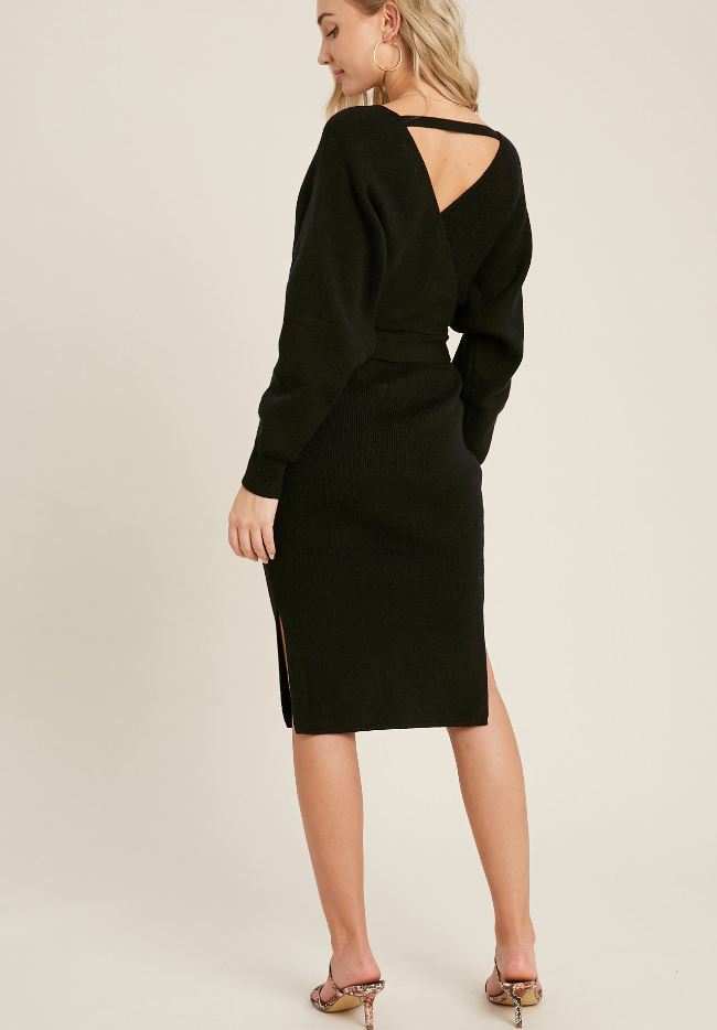 Belted Sweater Dress