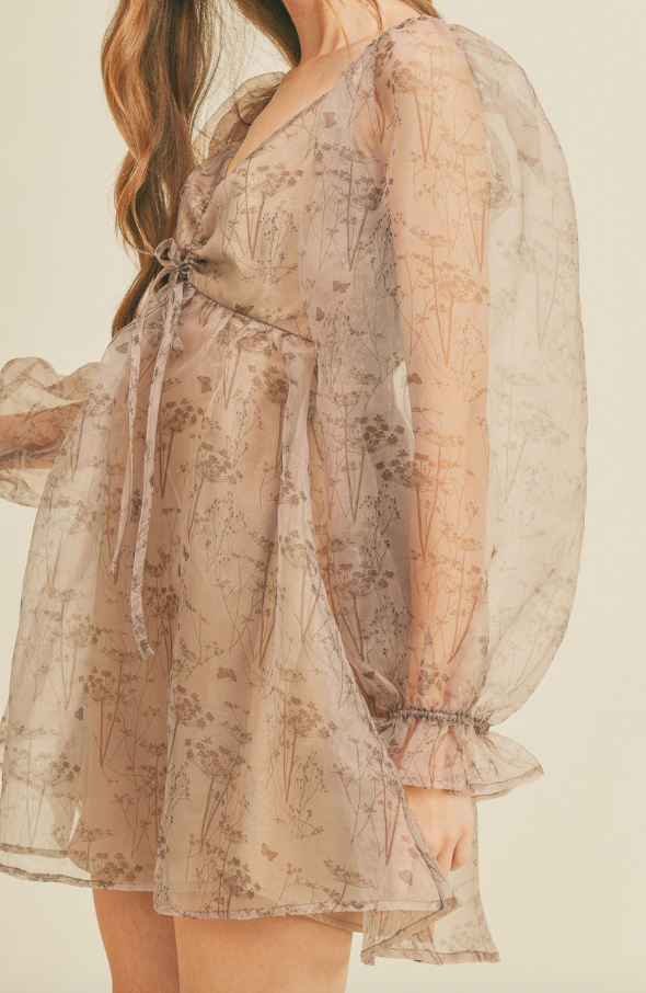 Organza Babydoll Mini Dress