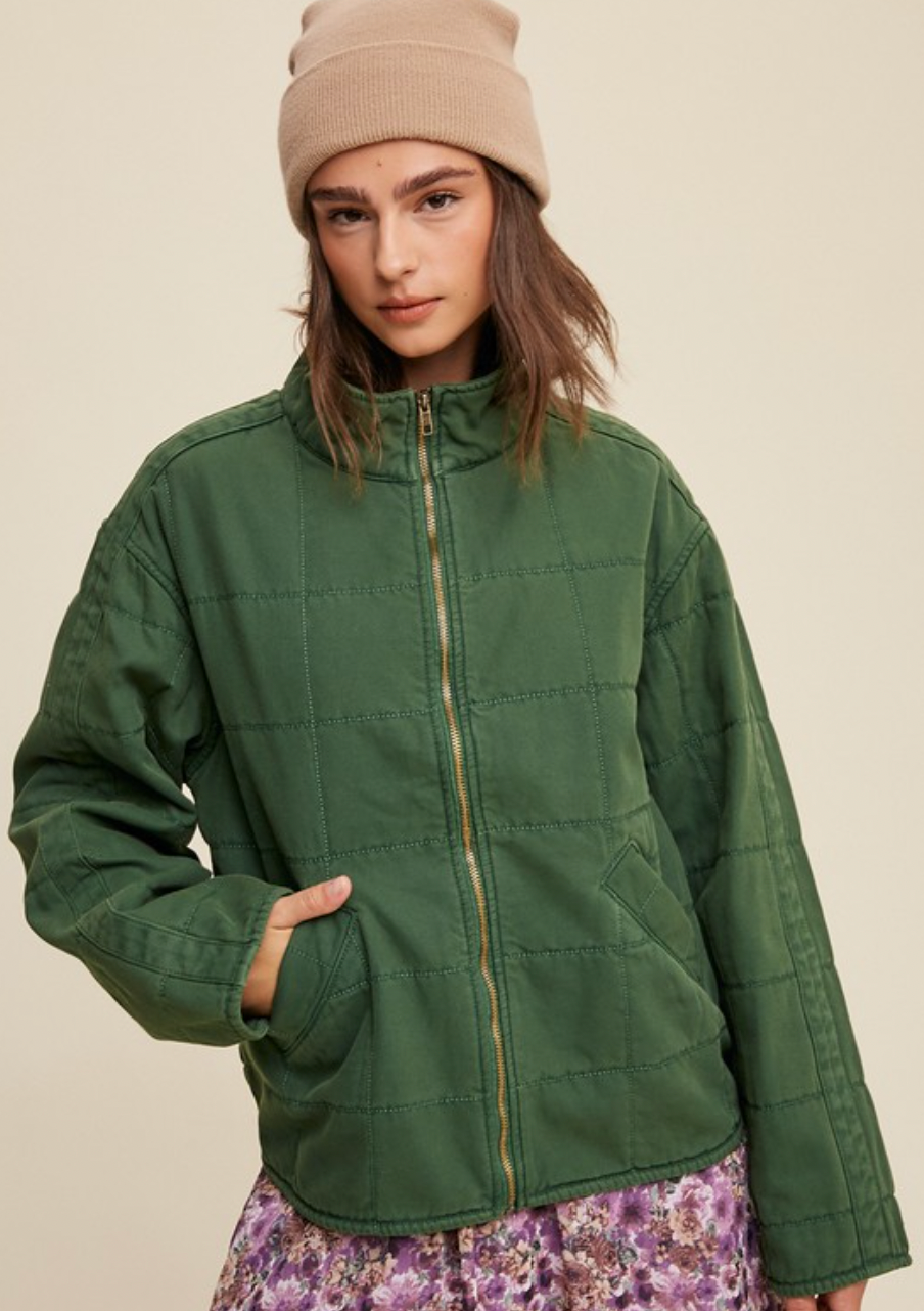 Quilted Puffer Jacket (2 Colours) – Olive Grace Co
