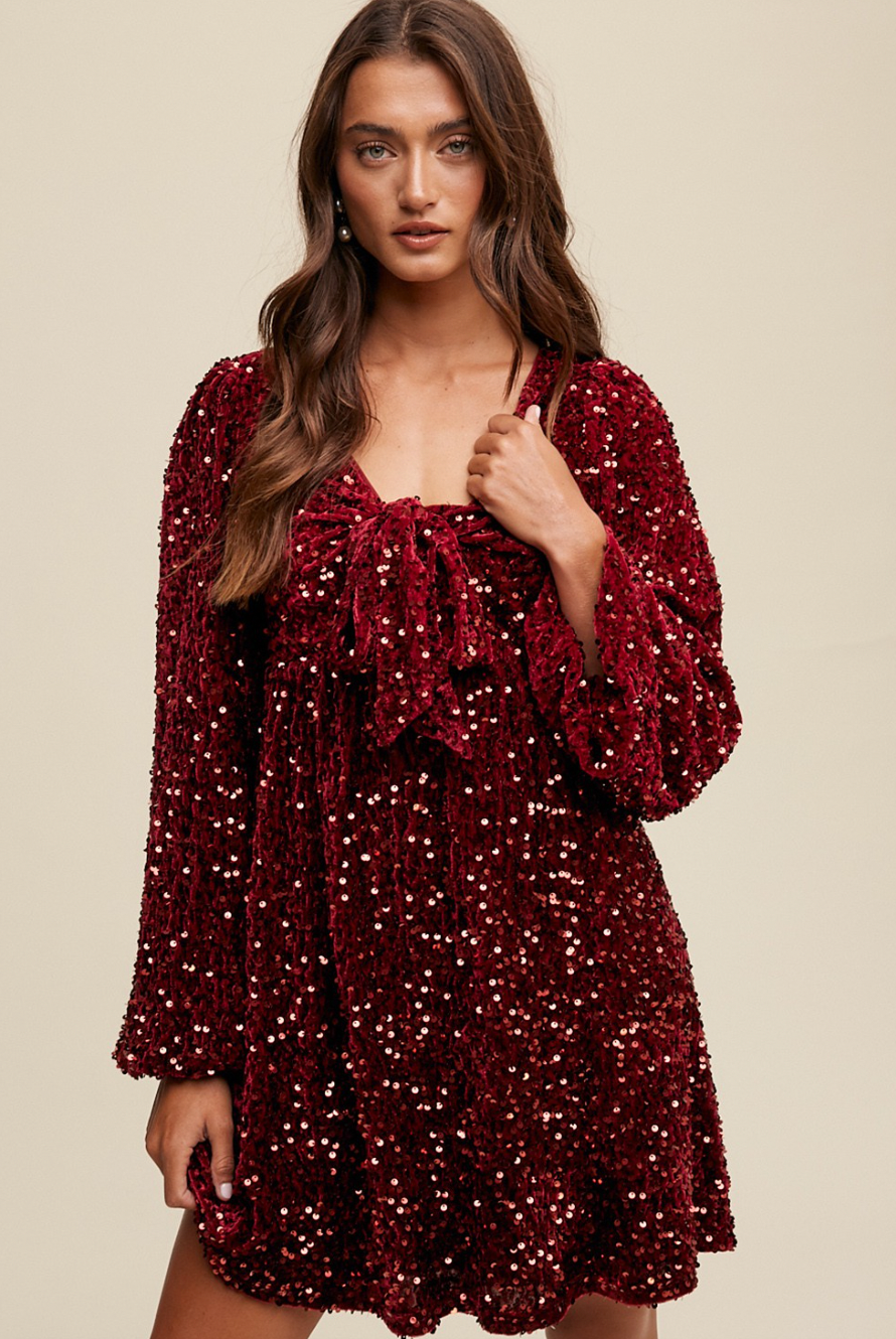 Red cocktail dress