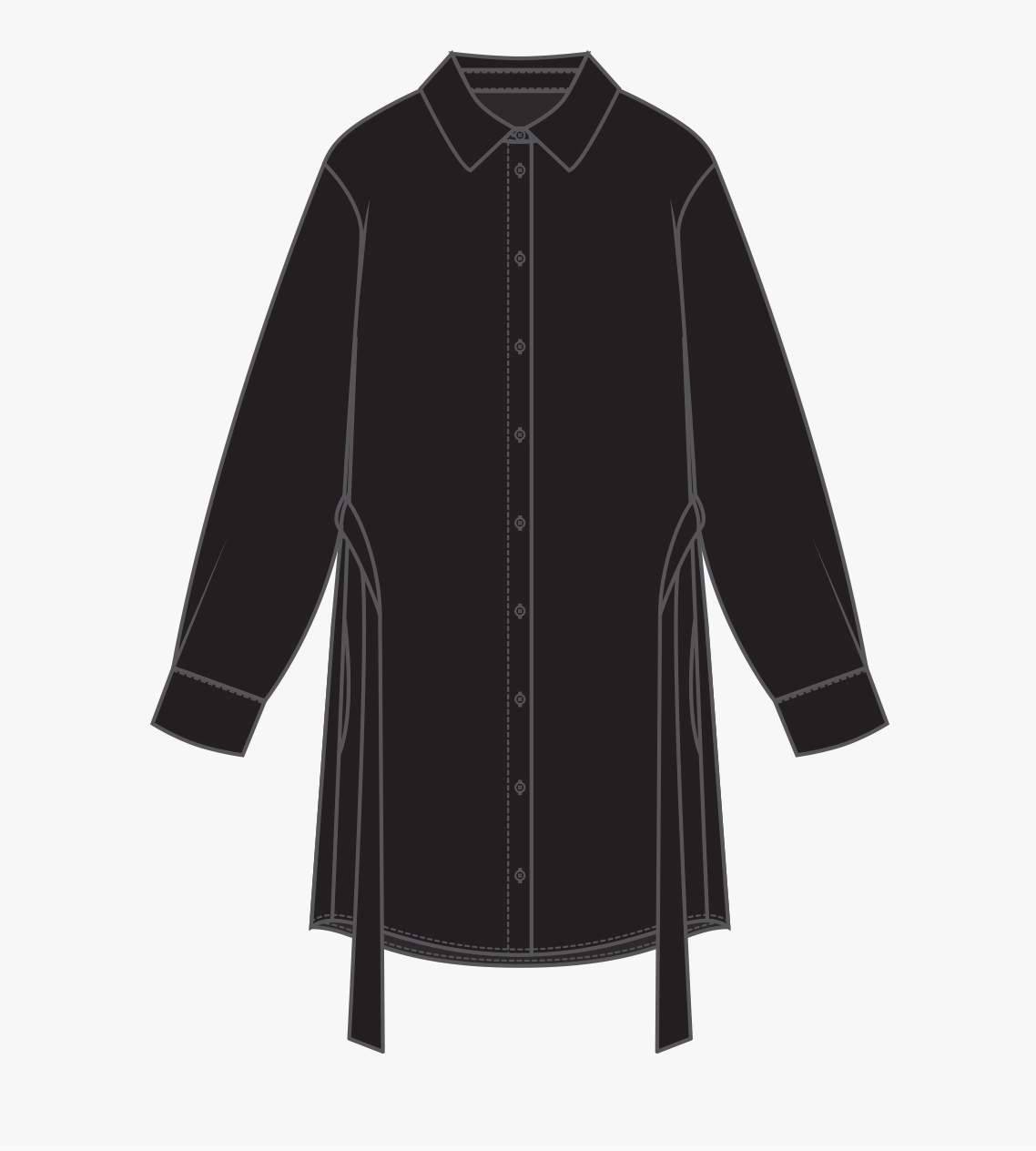 Long sleeve shirt dress