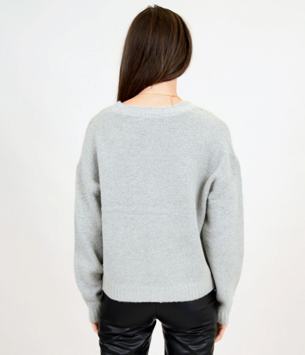 Grey cardigan with pockets