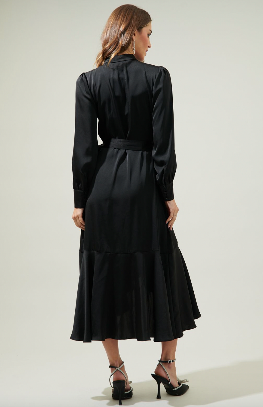 Black wrap dress