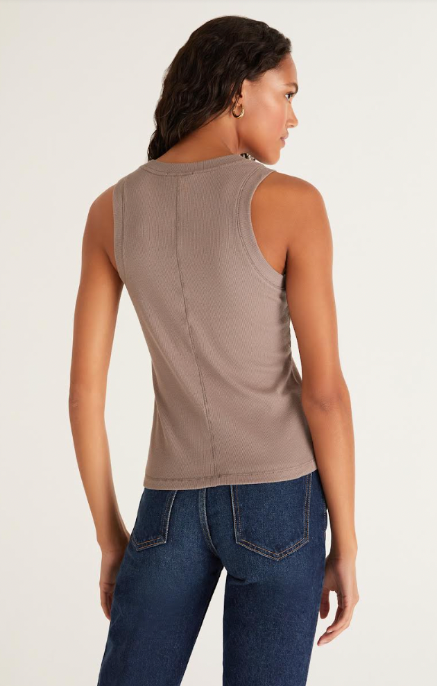 Women's fitted ribbed tank top