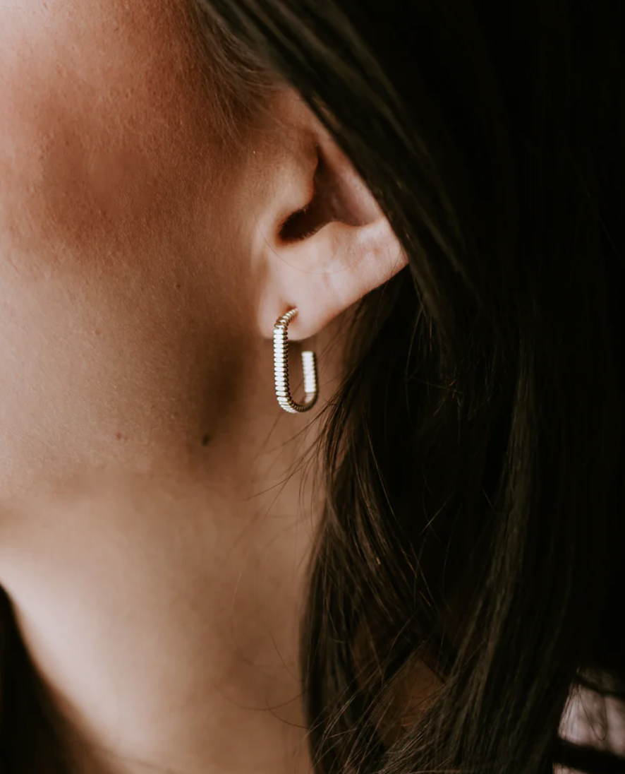 Textured Rectangular Hoops