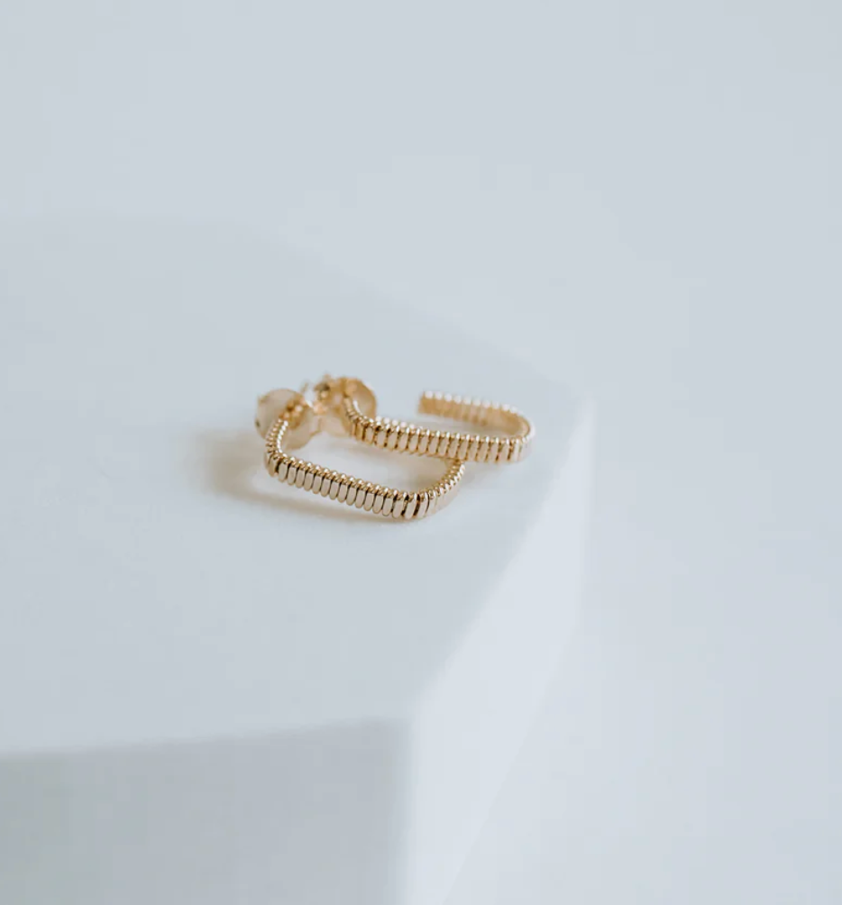 Textured Rectangular Hoops
