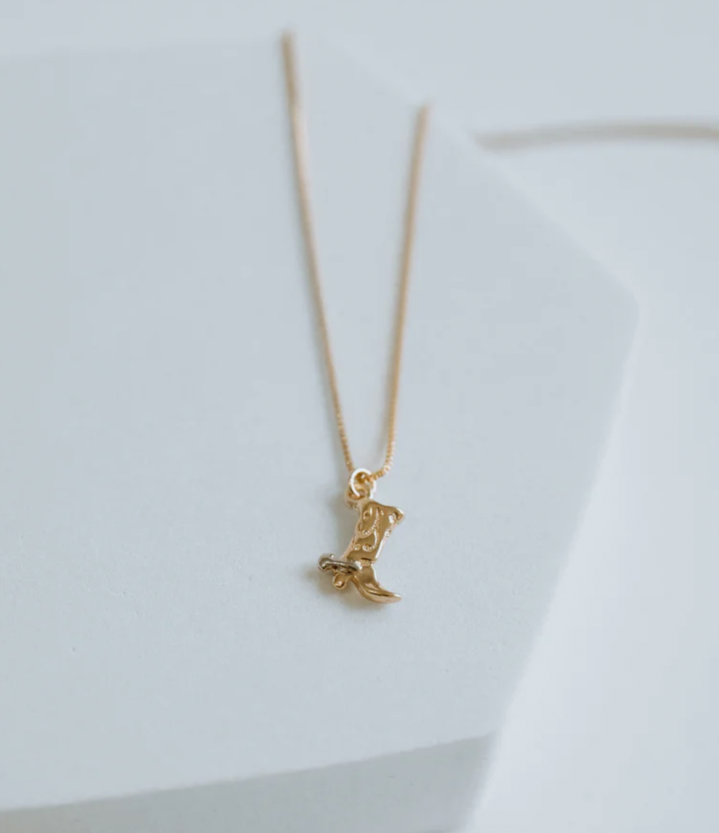Cowboy boot necklace