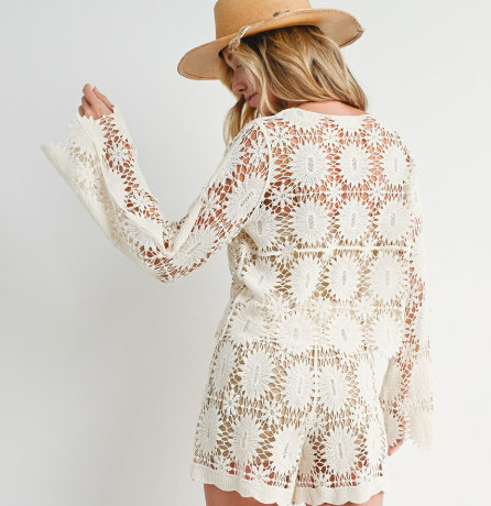 White long sleeve top