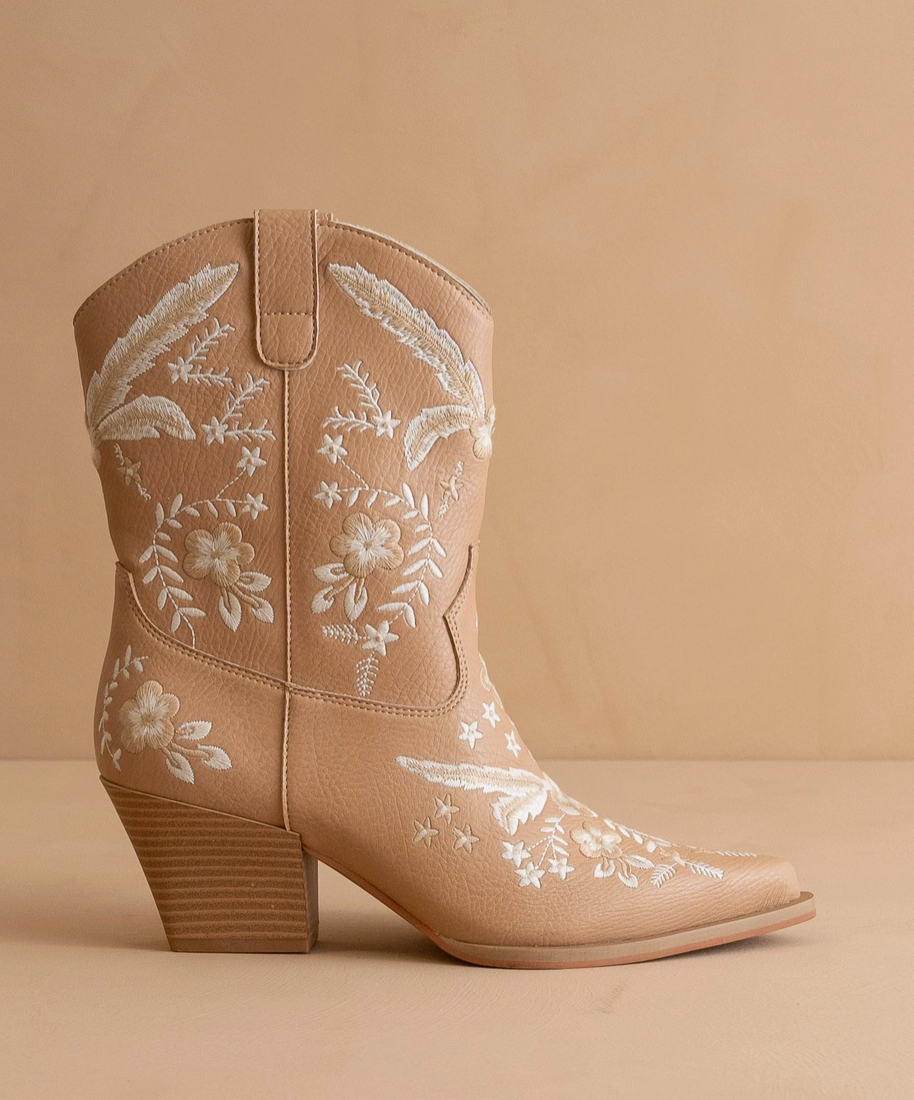 Bailey Embroidered Cowboy Booties