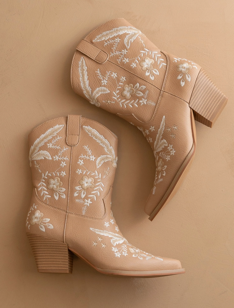 Bailey Embroidered Cowboy Booties