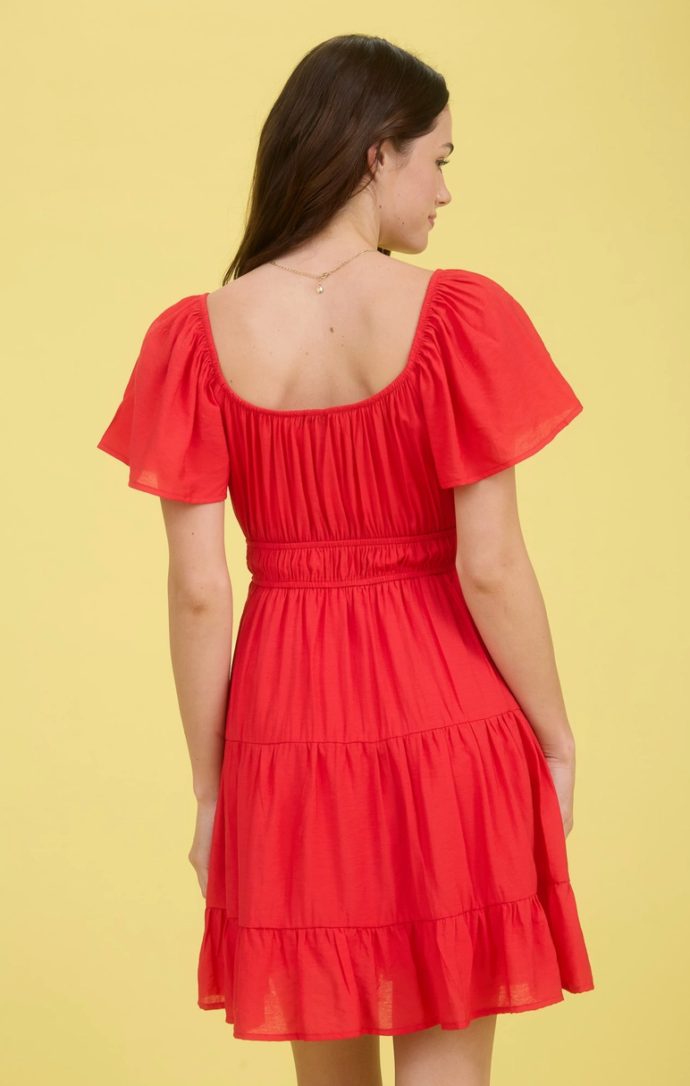 Cherry Red Mini Dress