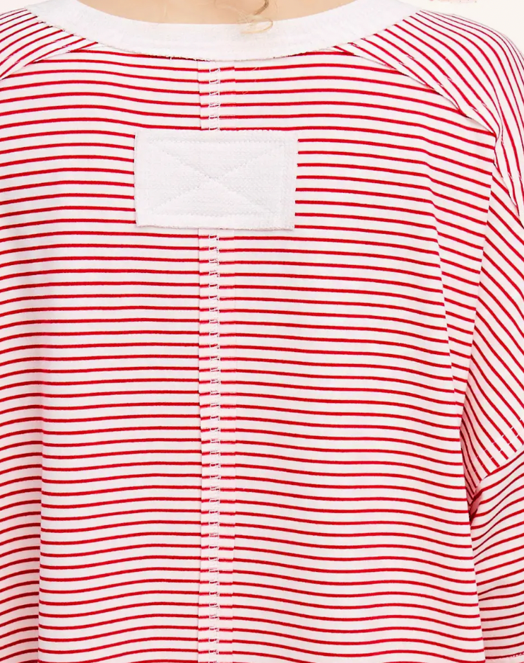 Striped Drop Shoulder Tee (2 Colours)