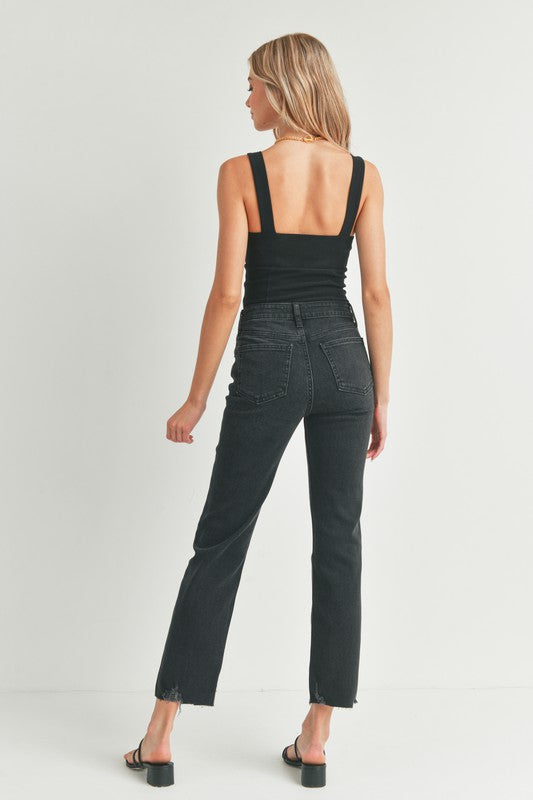 Cropped Black Jeans