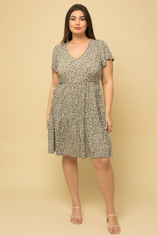 Women's plus size green dress