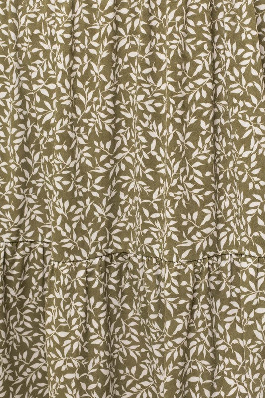 Women's plus size leaf design dress