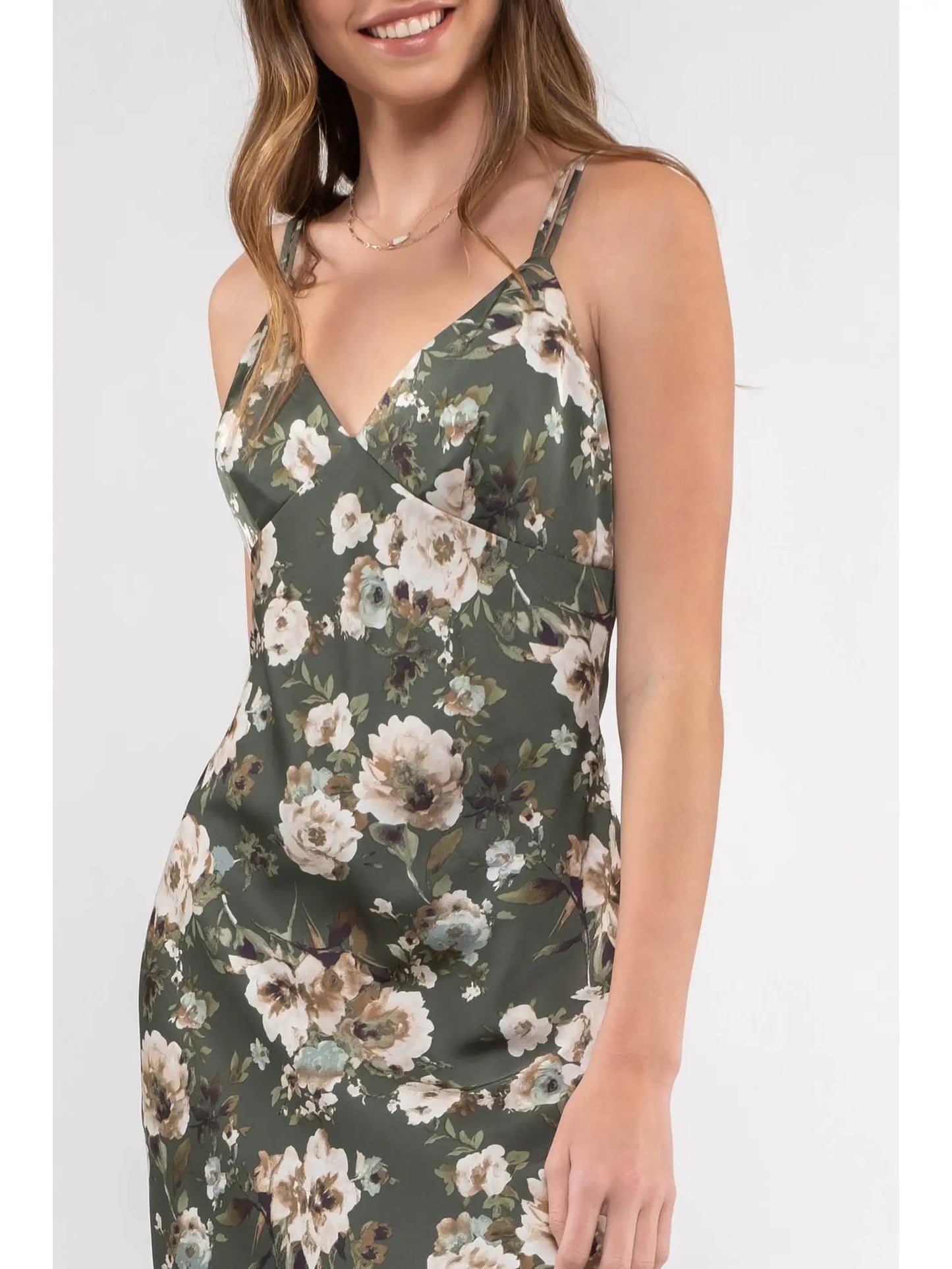 Satin midi dress