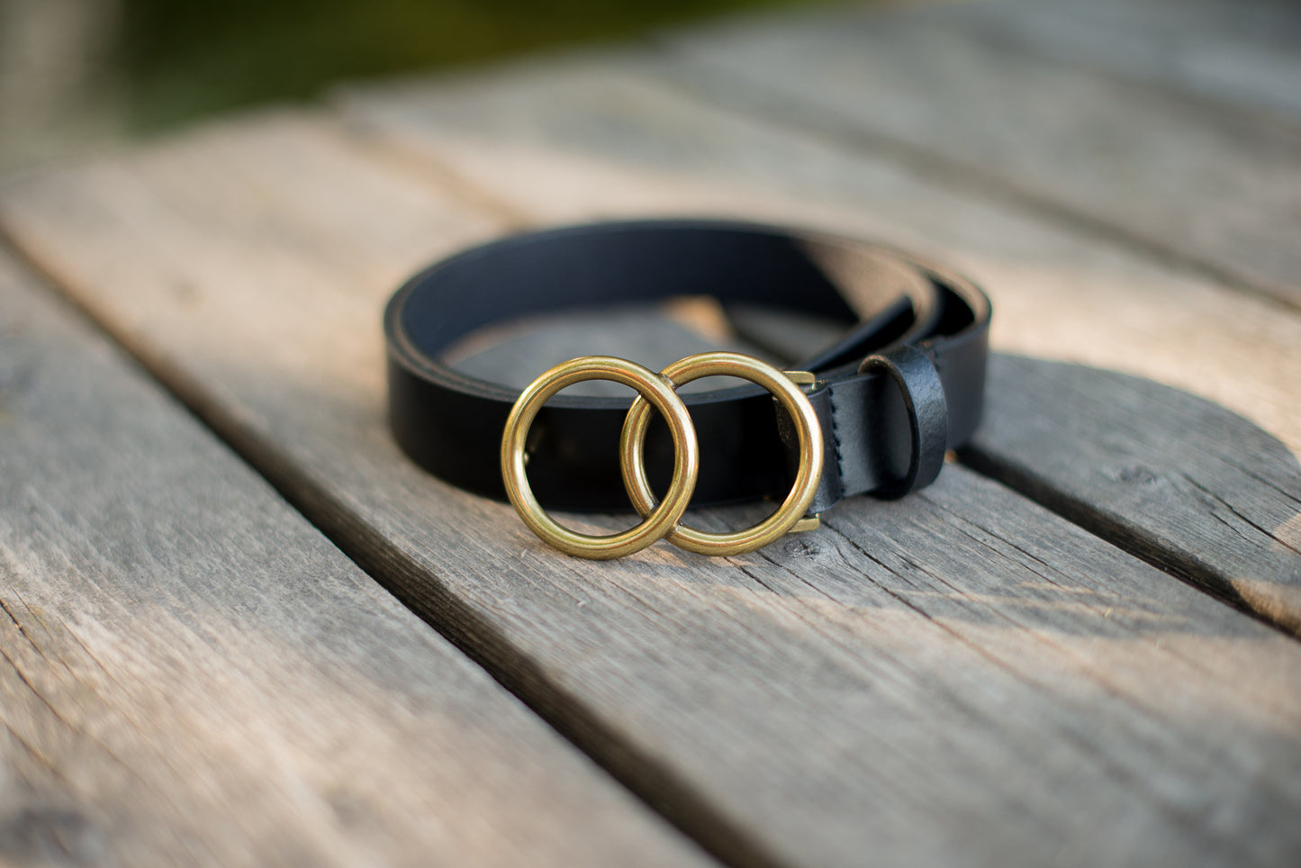 Double Circle Leather Belt