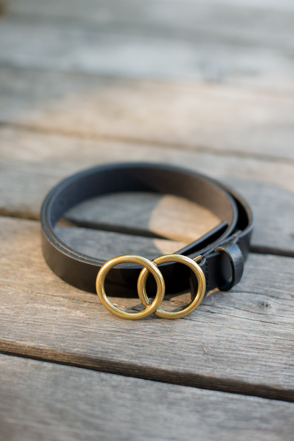 Double Circle Leather Belt