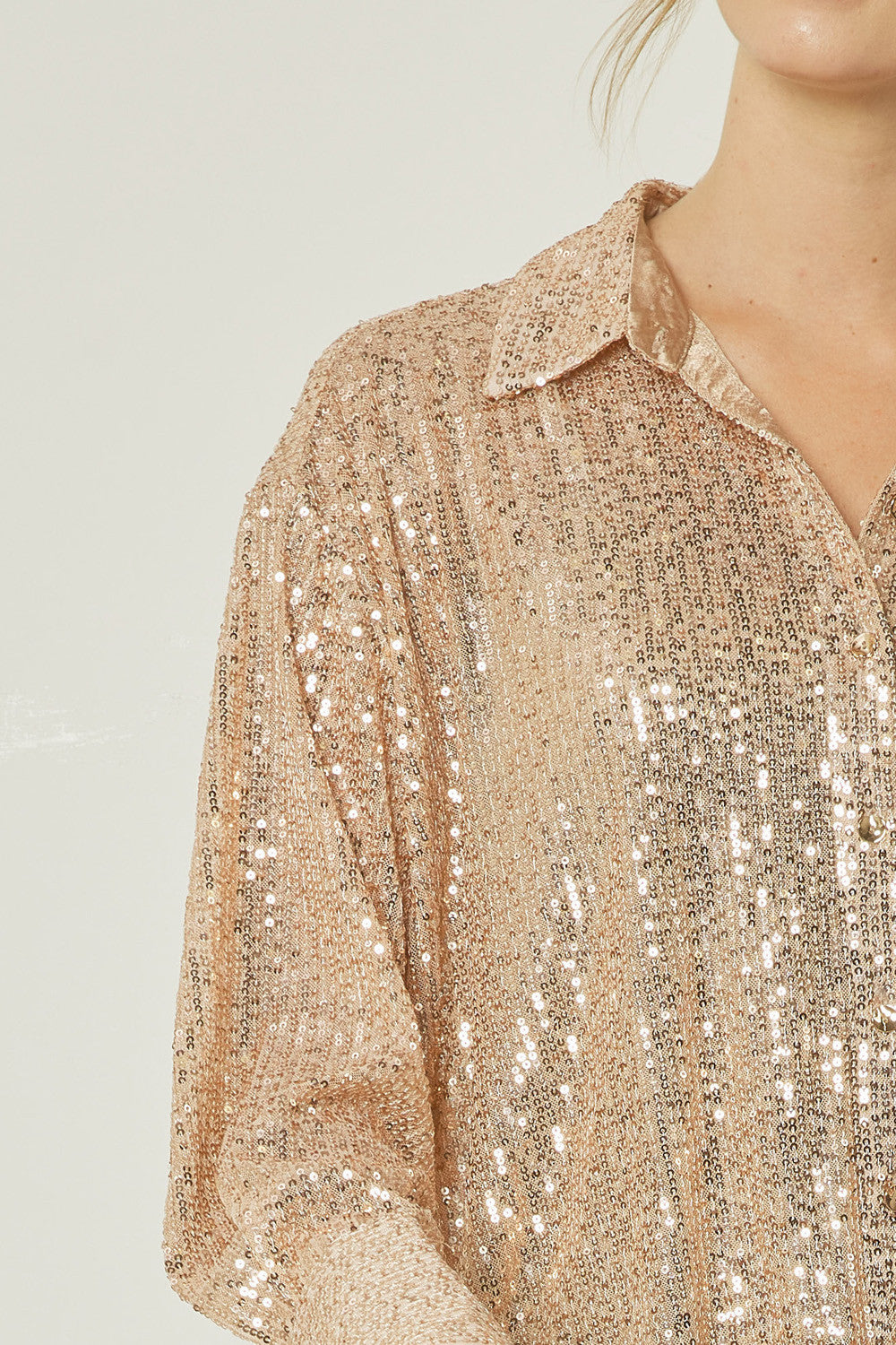 Sequin tunic top
