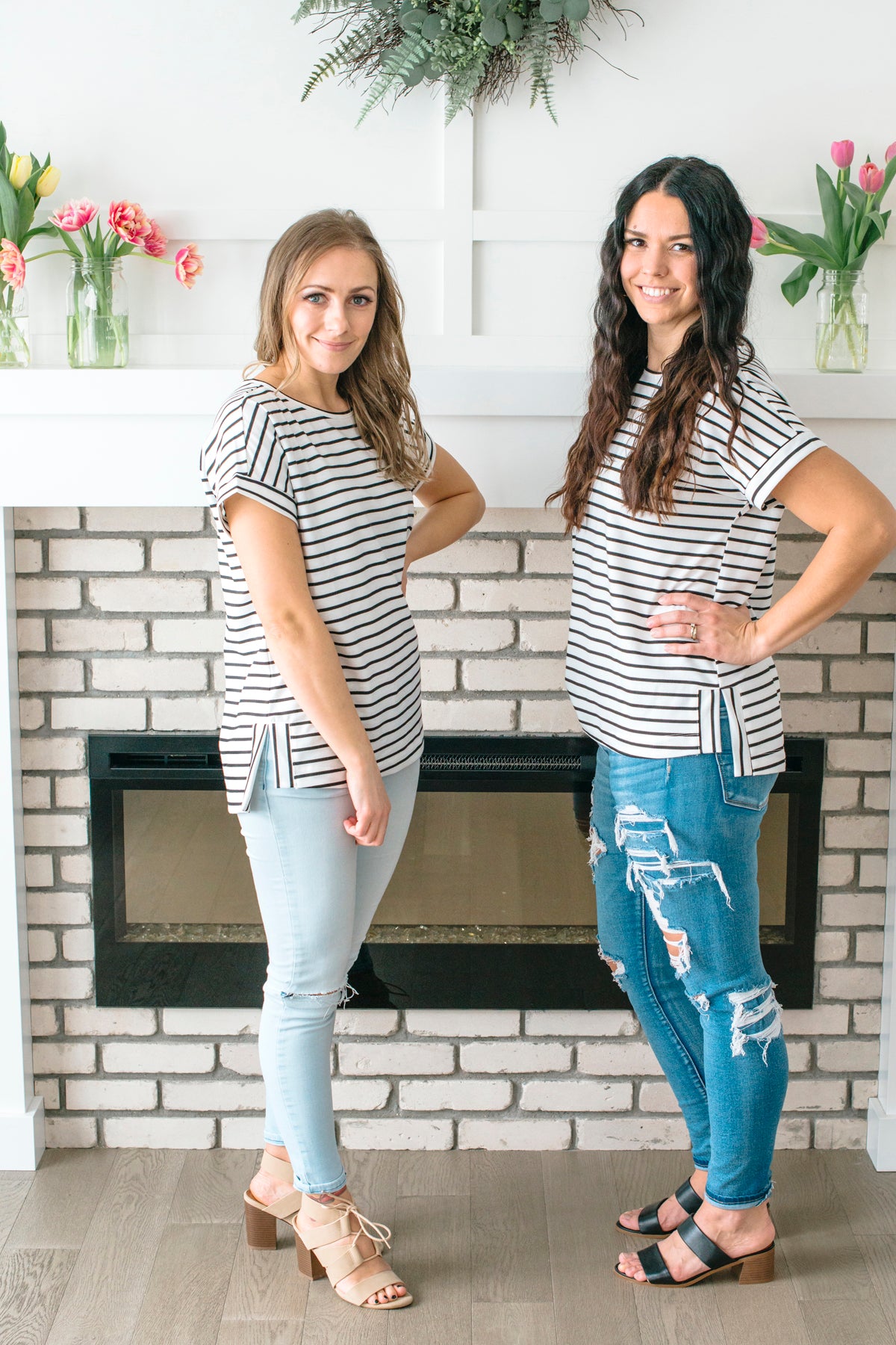 women's striped tee