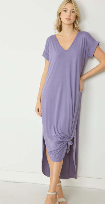 Soft maxi dress with pockets