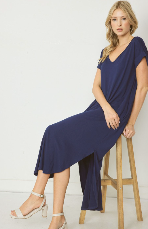 Maxi dress with vneck