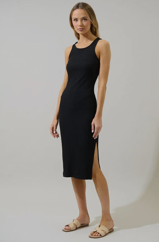 Ribbed Tank Midi Dress