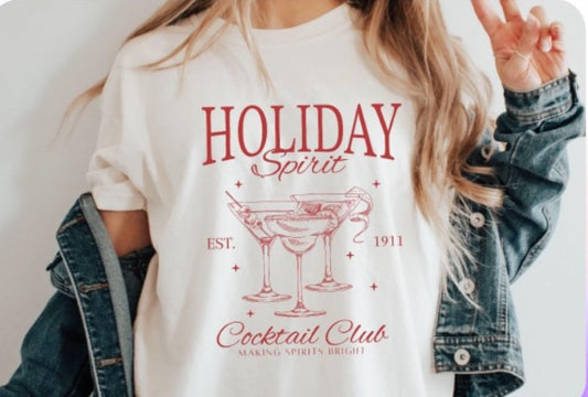 Christmas spirits cocktail shirt