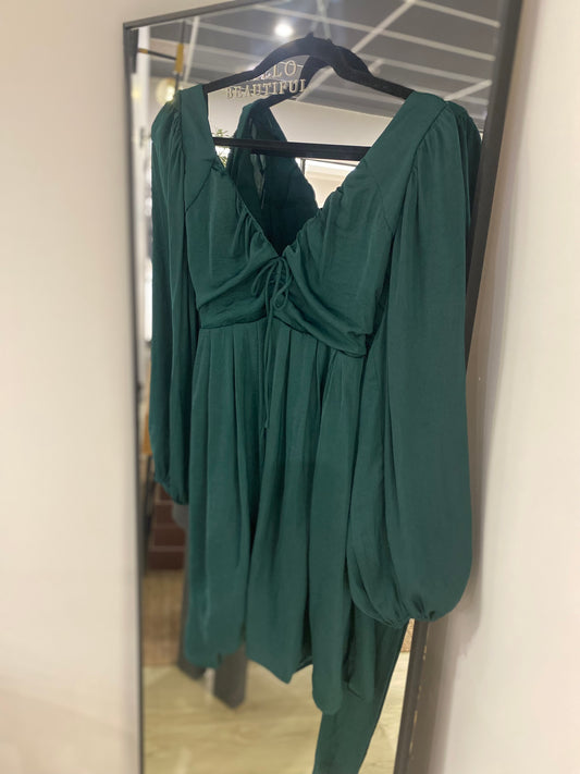 Ruched Tie Cocktail Dress