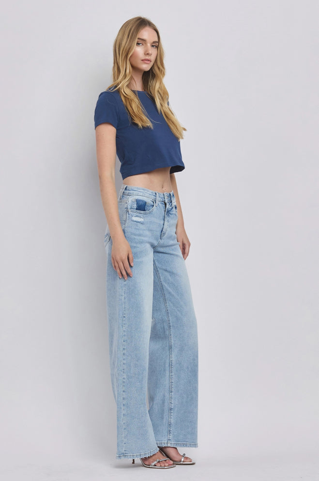 High Rise Wide Leg Jean