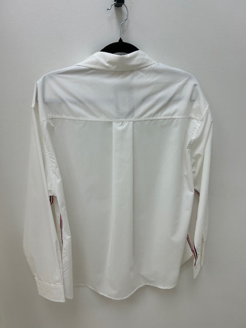 Statement Sleeve White Button Down