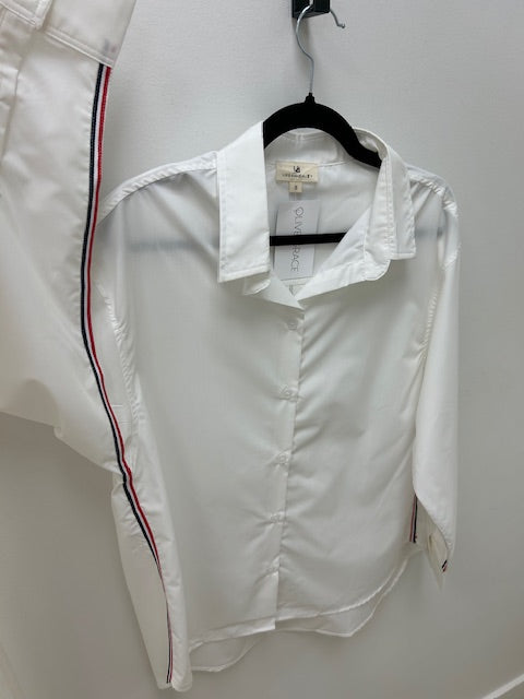 Statement Sleeve White Button Down