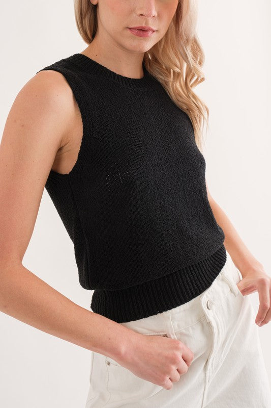 Women's knit sleeveless sweater