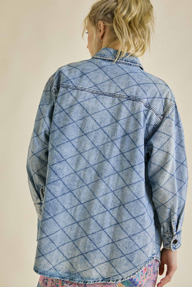 Quilted Denim Button Down (2 Colours)