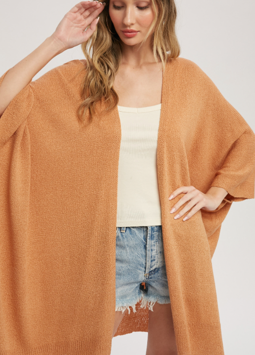 Wide Sleeve Open Front Cardigan (2 colours)